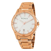 BONIA BNB10750-1512 Rosegold Dial White Stainless Steel